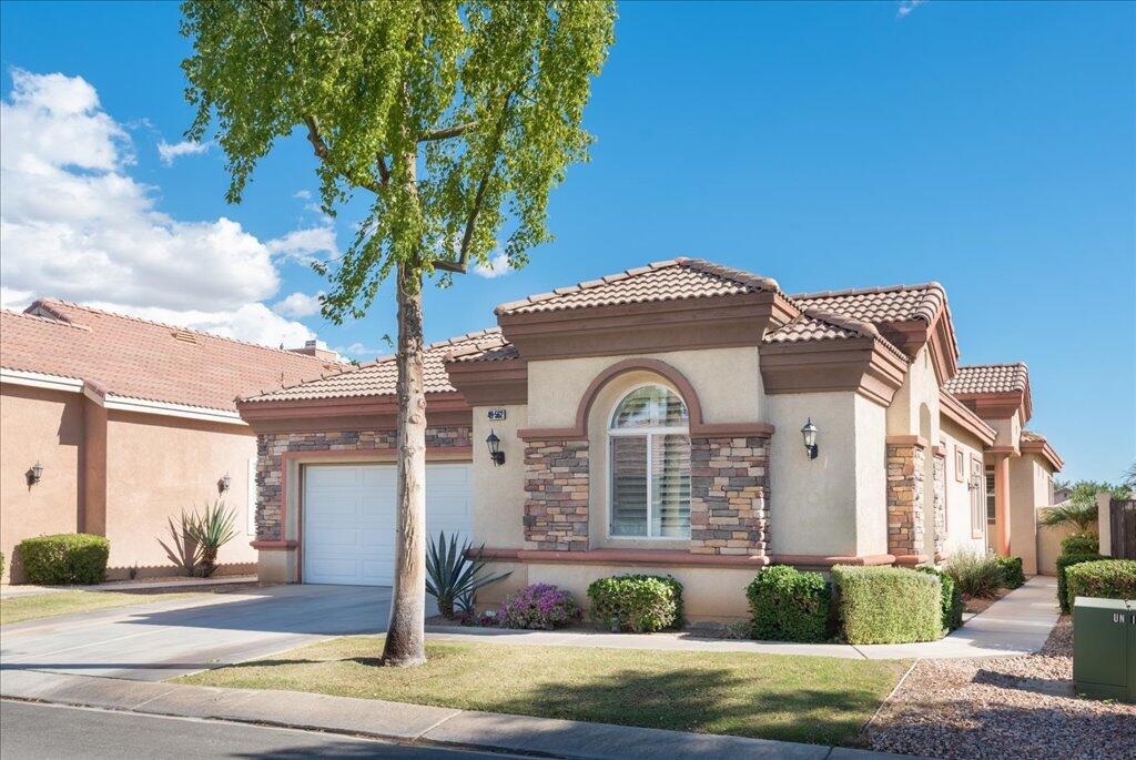 a front view of a house