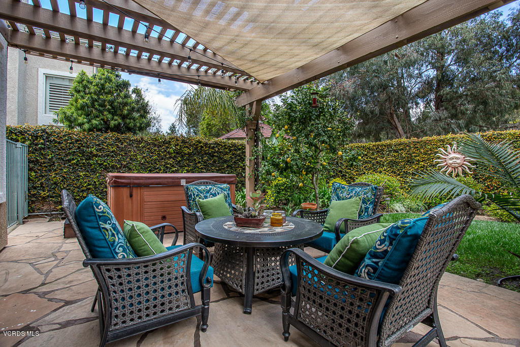 11249 Shadyridge Road Moorpark, CA 93021 - Photo 40 of 48 a outdoor living space with furniture and a fireplace