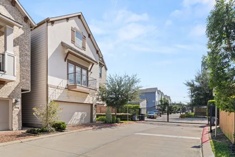 a front view of a building with street view