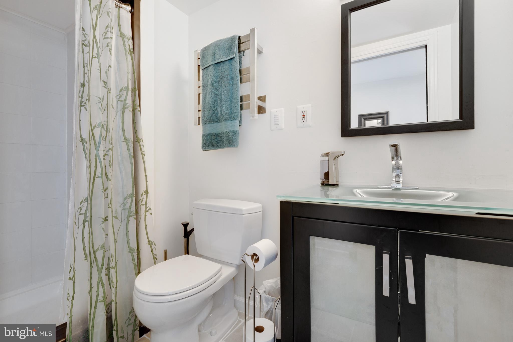 3903 Gannon Road Silver Spring, MD 20902 - Photo 44 of 51 a bathroom with a toilet a sink and a mirror