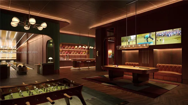 a reading room with furniture and a flat screen tv