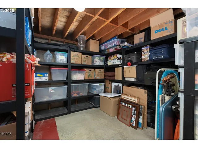 a view of storage and utility room