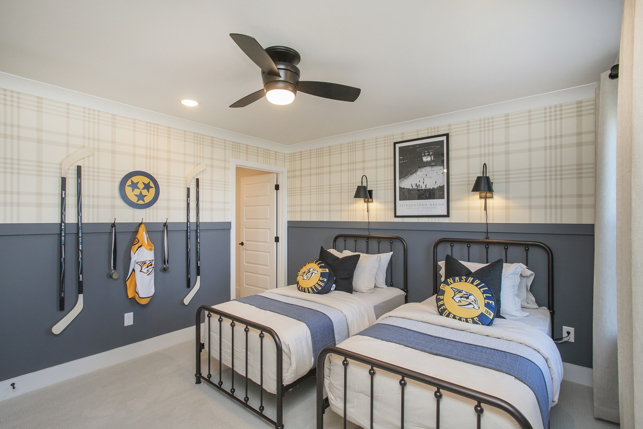 545 Scarlet Oak Road Lebanon, TN 37090 - Photo 34 of 36 a bedroom with bed and ceiling fan