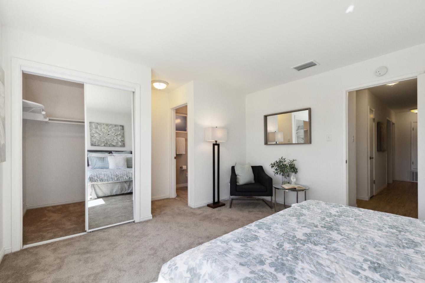 3230 Longview Drive San Bruno, CA 94066 - Photo 11 of 23 a bedroom with a bed and a view of bathroom