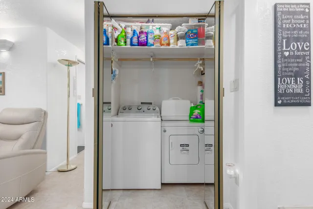 a room with storage and utility