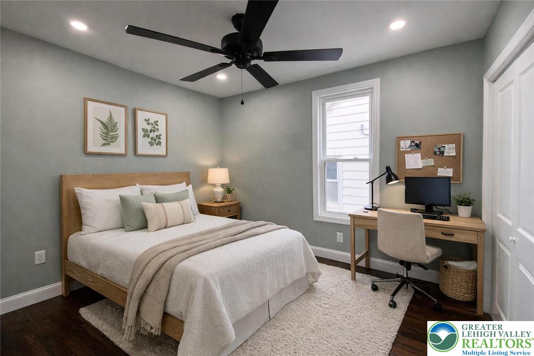 253 East Abbott Street Lansford, PA 18232 - Photo 17 of 43 a bedroom with a bed and a desk