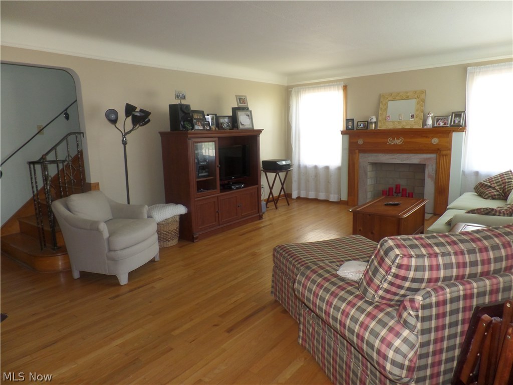 1566 Felton Road South Euclid, OH 44121 - Photo 3 of 21 The living room with gleaming hardwood floors.