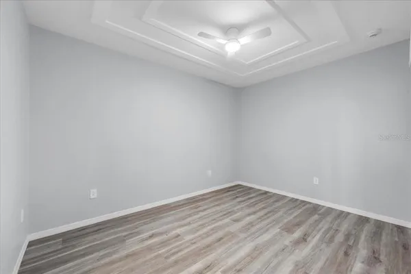 a room and a hard wood floor