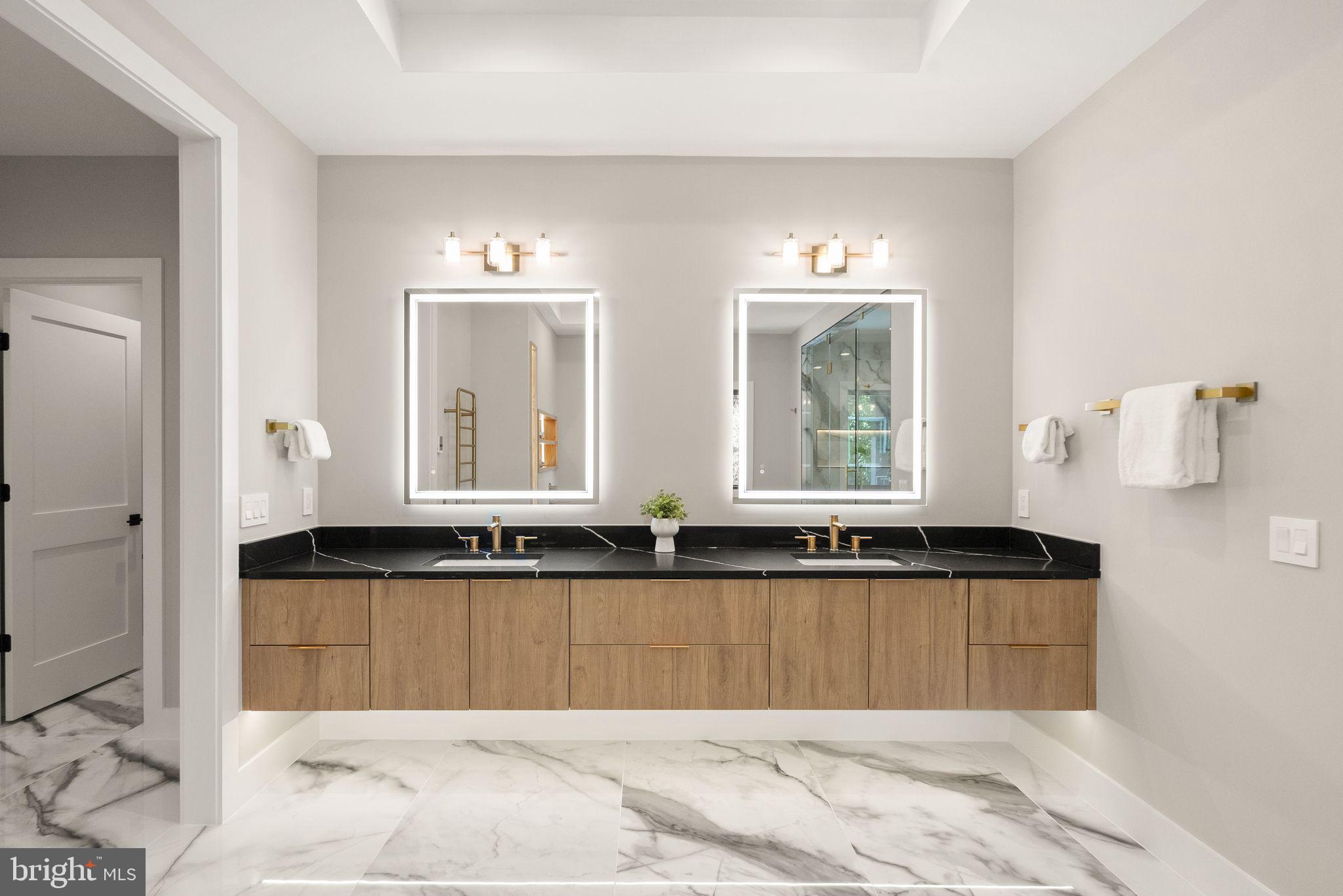 6329 Halsey Road McLean, VA 22101 - Photo 48 of 94 Sleek modern bathroom with elegance.