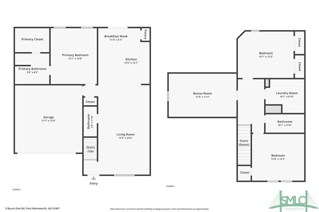 9 Burnt Oak Road Port Wentworth, GA 31407 - Photo 46 of 46 Floor Plan
