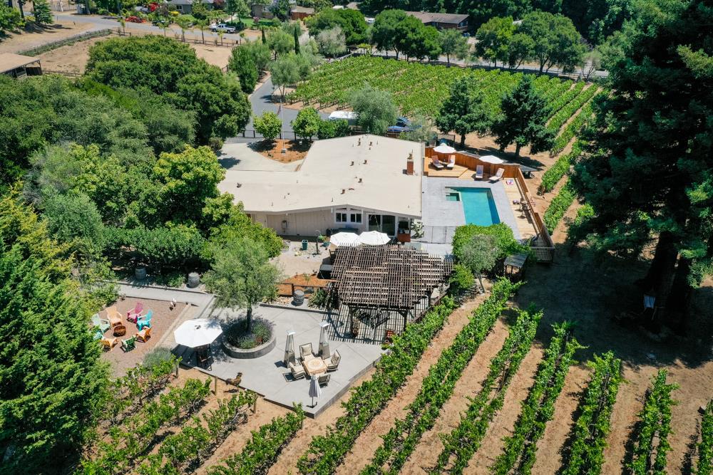 377 Brooktree Ranch Road Aptos, CA 95003 - Photo 3 of 50 an aerial view of a house with a yard