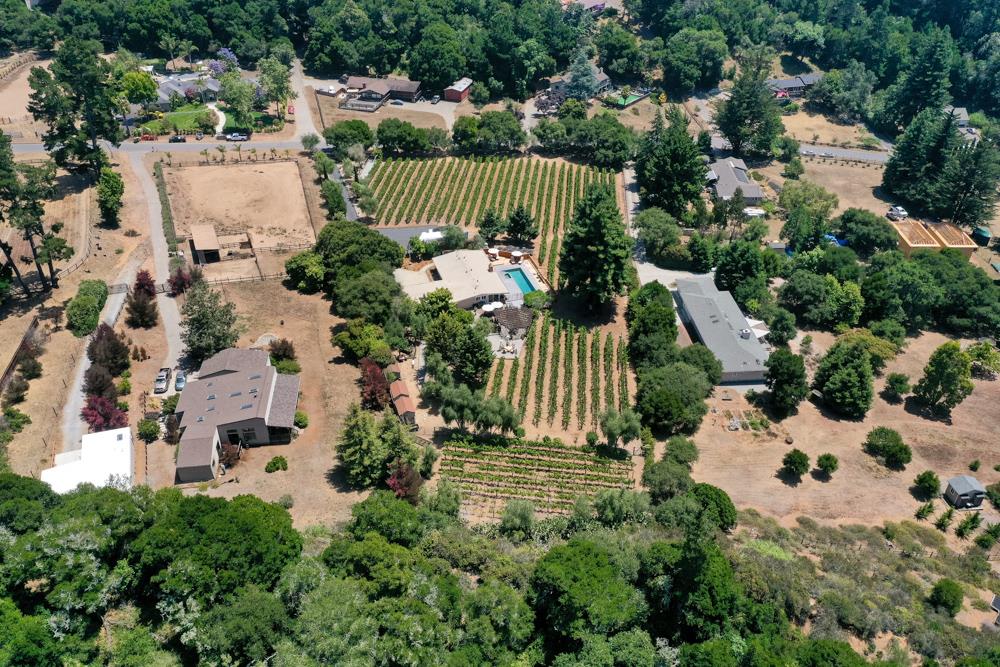 377 Brooktree Ranch Road Aptos, CA 95003 - Photo 50 of 50 an aerial view of a house with a garden