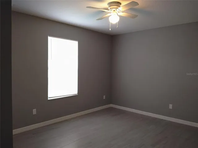 an empty room with a window
