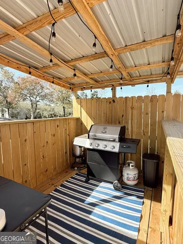 a view of outdoor space with seating