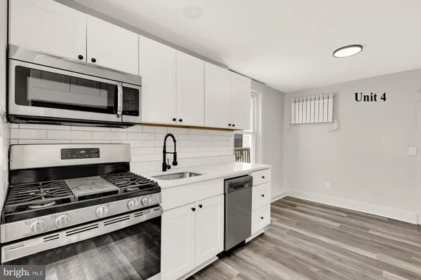 a view of small space with wooden floor