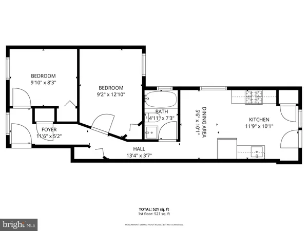 a view of an empty room