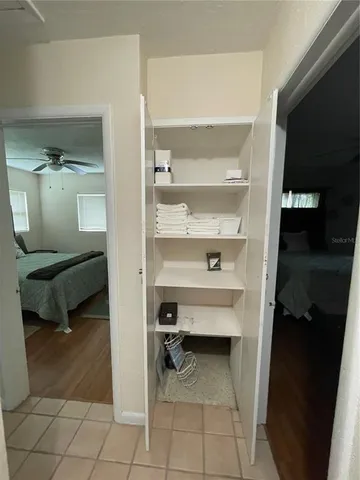 a view of bedroom and bathroom