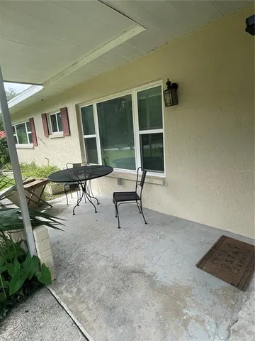 a house that has a bench in it