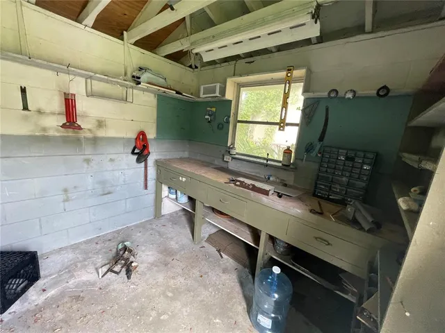 a room with storage and utility