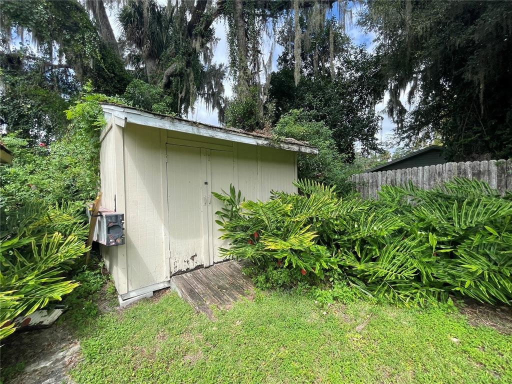 11636 Osceola Road Dunnellon, FL 34431 - Photo 33 of 34 a backyard of a house with plants and large trees