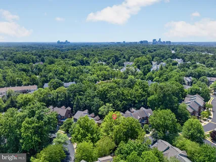 an aerial view of multiple house