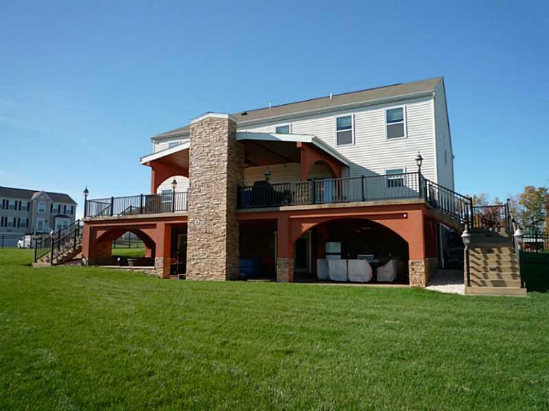 102 Stream View Court Sarver, PA 16055 - Photo 23 of 25 Exterior Back. The park like back yard is fully fenced in. You will love the upper and lower patios!