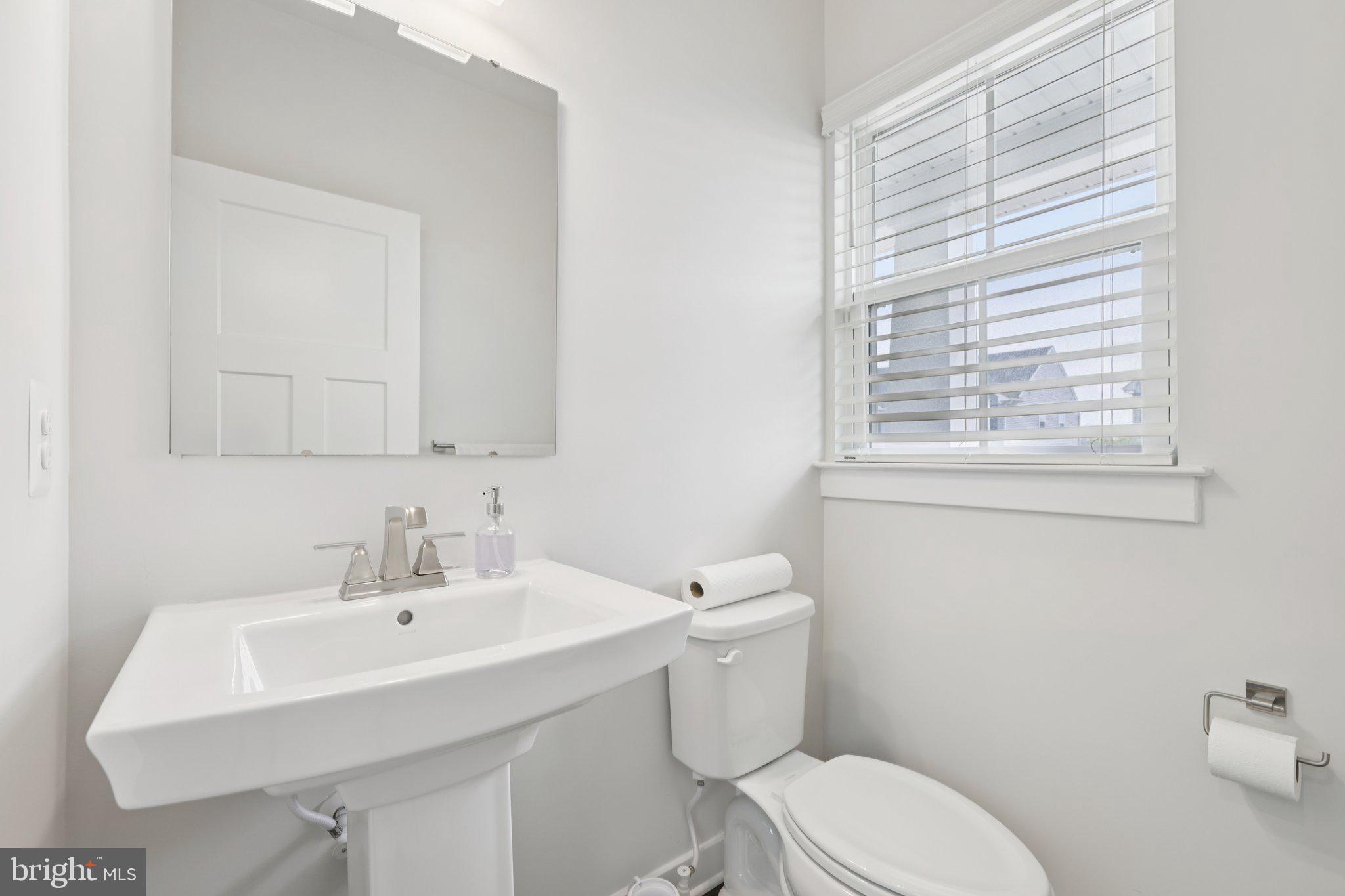 6604 River Birch Road Frederick, MD 21703 - Photo 25 of 58 a bathroom with a sink a toilet and a mirror