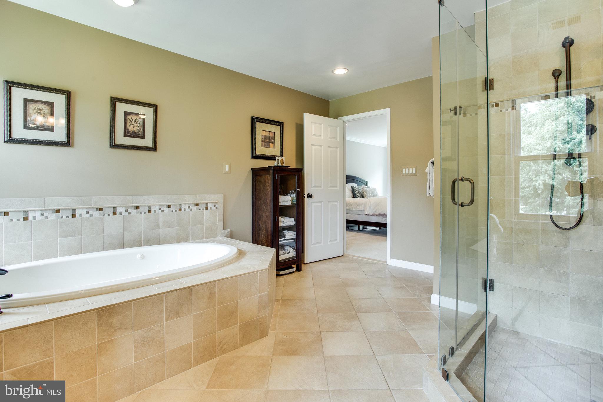 6311 Hunting Ridge Lane McLean, VA 22101 - Photo 23 of 44 Separate glass show and soaking Jacuzzi tub