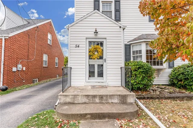 a front view of a house