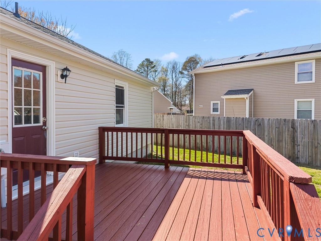 12206 Timber Trail Drive Midlothian, VA 23112 - Photo 29 of 40 a view of wooden balcony with a deck