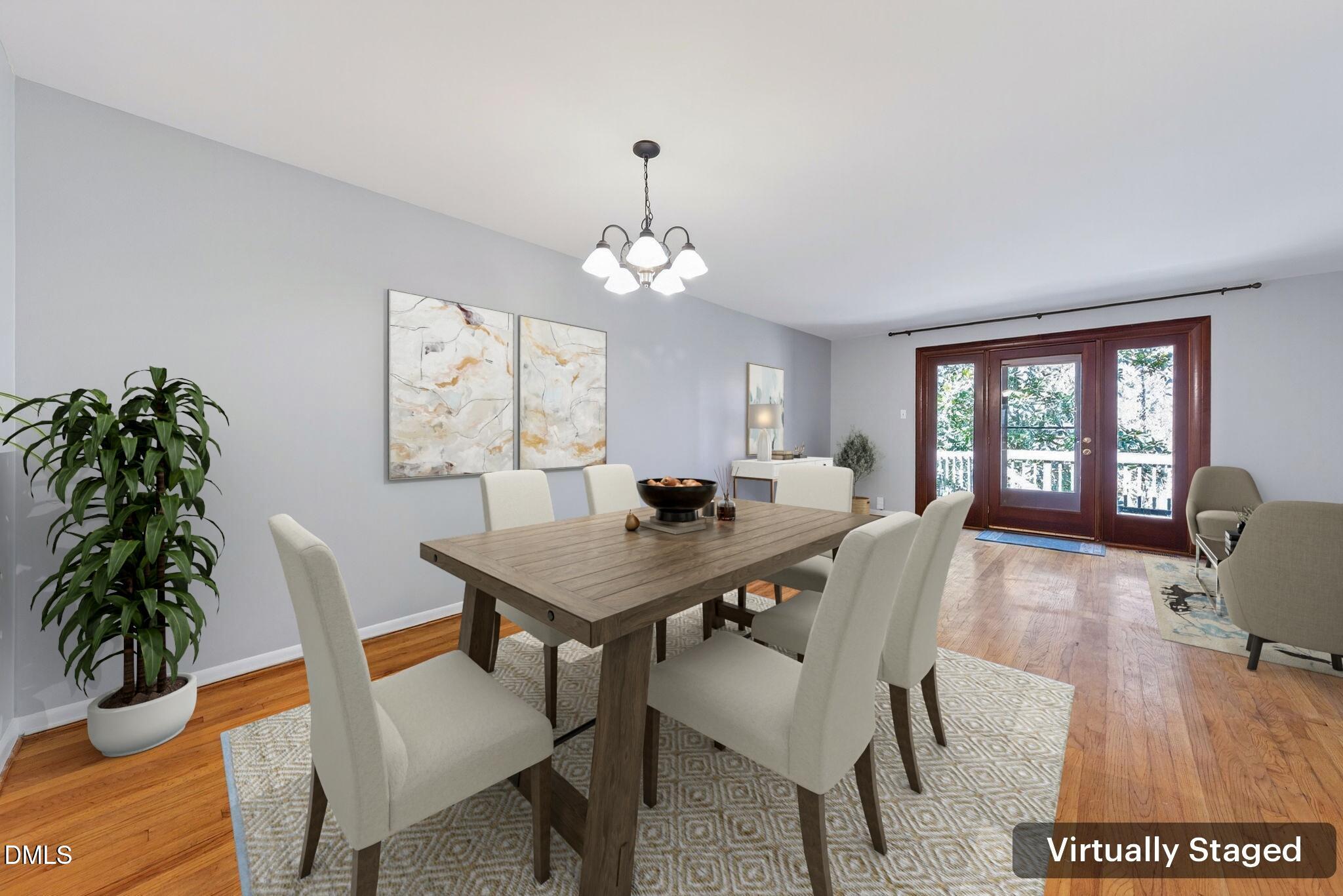 216 Ridge Trail Chapel Hill, NC 27516 - Photo 6 of 30 a view of a dining room with furniture window and outside view
