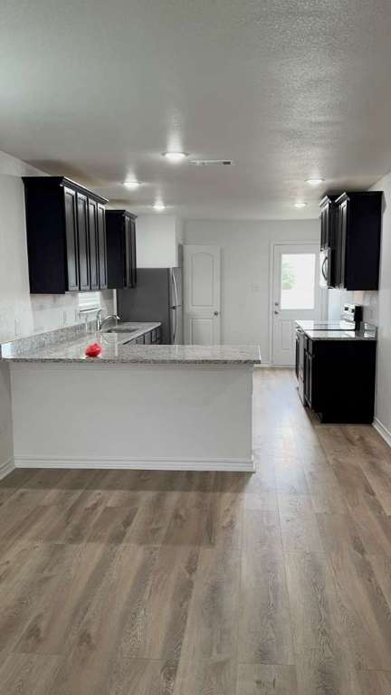 14205 Prairie Sod Lane Elgin, TX 78621 - Photo 4 of 24 a kitchen with a sink and steel appliances