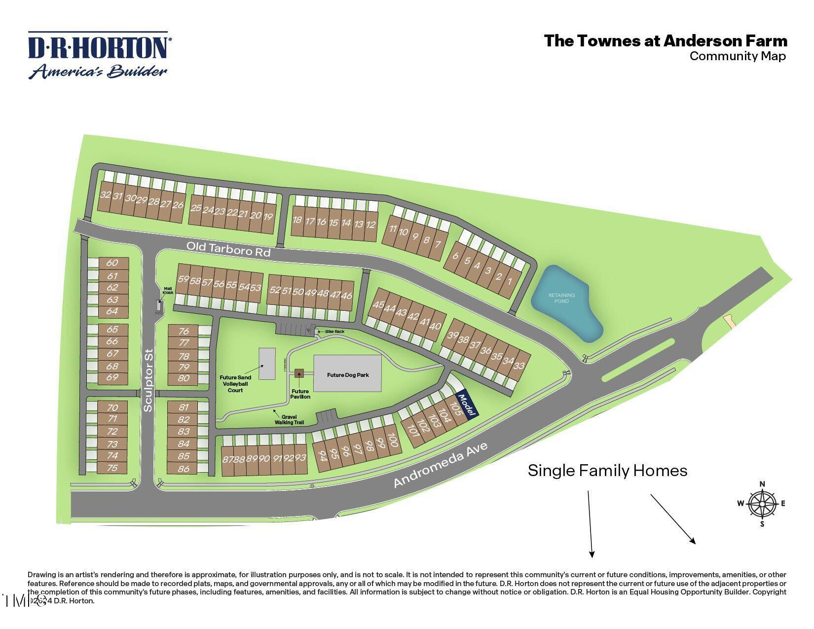 815 Old Tarboro Road Wendell, NC 27591 - Photo 35 of 37 Anderson Farm - Site Map_TOWNHOMES