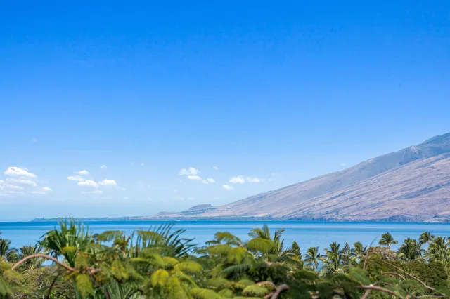 a view of a lake with beach