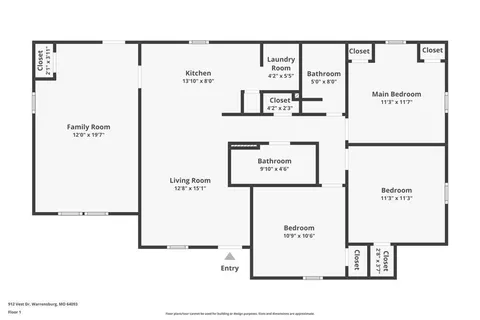 $215,000 | 912 Vest Drive, Warrensburg, MO 64093
