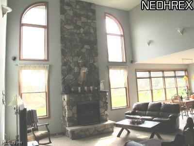 6099 Grove Road Clinton, OH 44216 - Photo 6 of 20 Floor to ceiling stone fireplace in great room. Perfect place to relax.