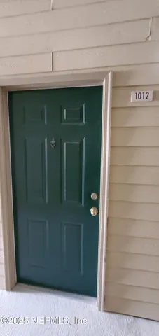 a view of a wooden door