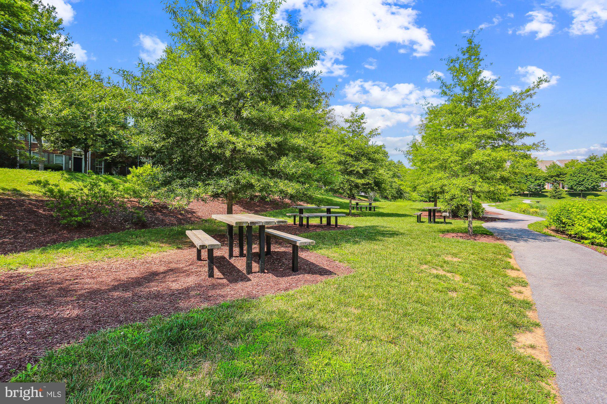 12824 Clarksburg Square Road, Unit 102 Clarksburg, MD 20871 - Photo 60 of 75 a view of a park with plants and a bench