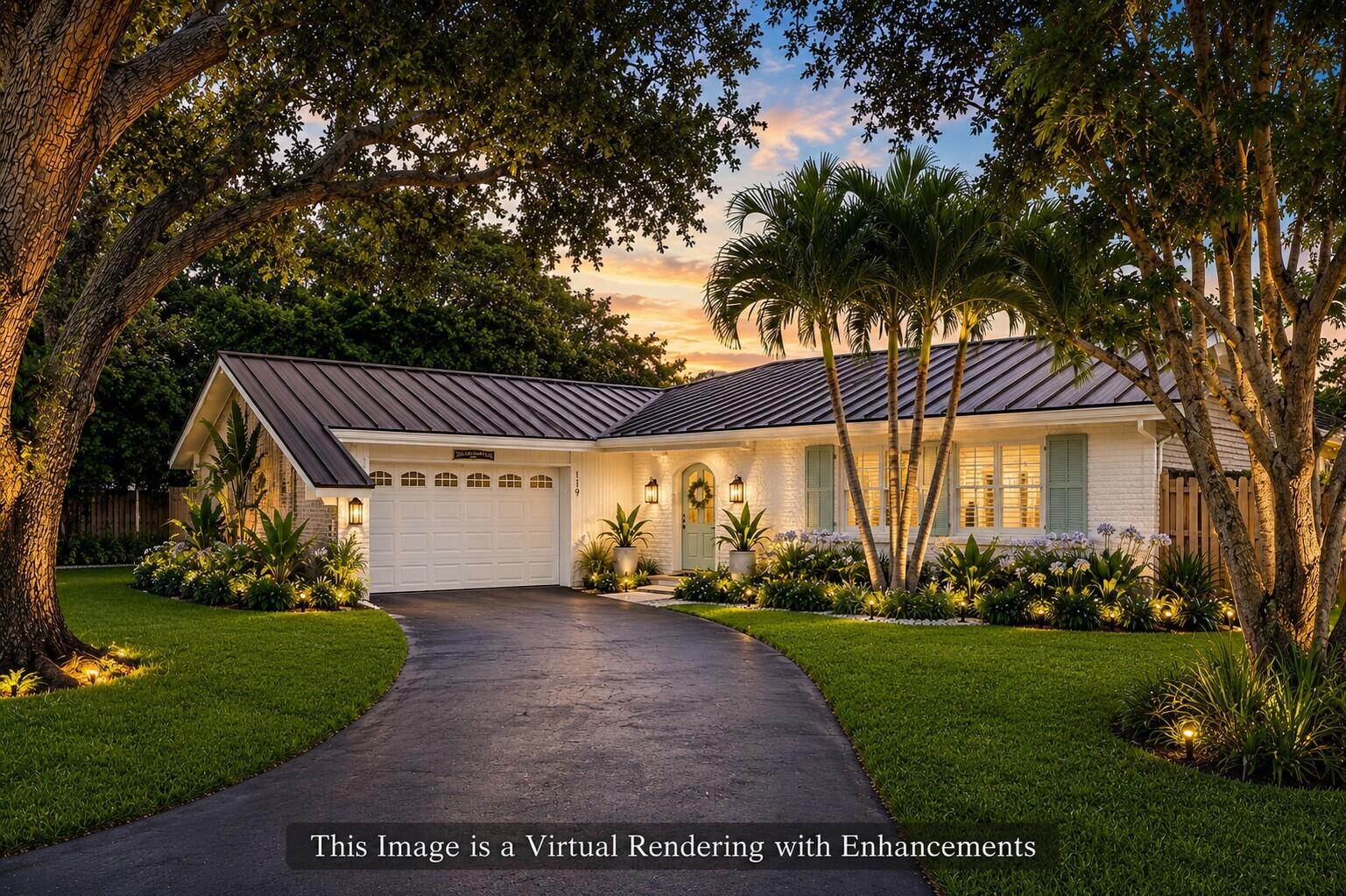 119 Norfolk Road Jupiter, FL 33469 - Photo 8 of 45 Front Exposure - Driveway View VS