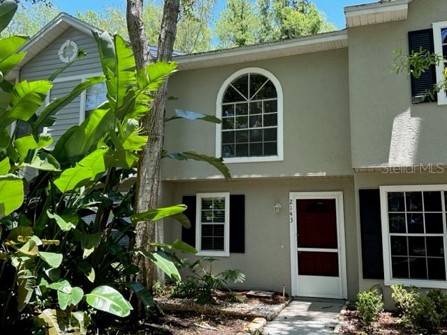 a front view of a house