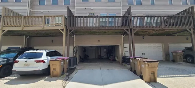 a street view with sitting area