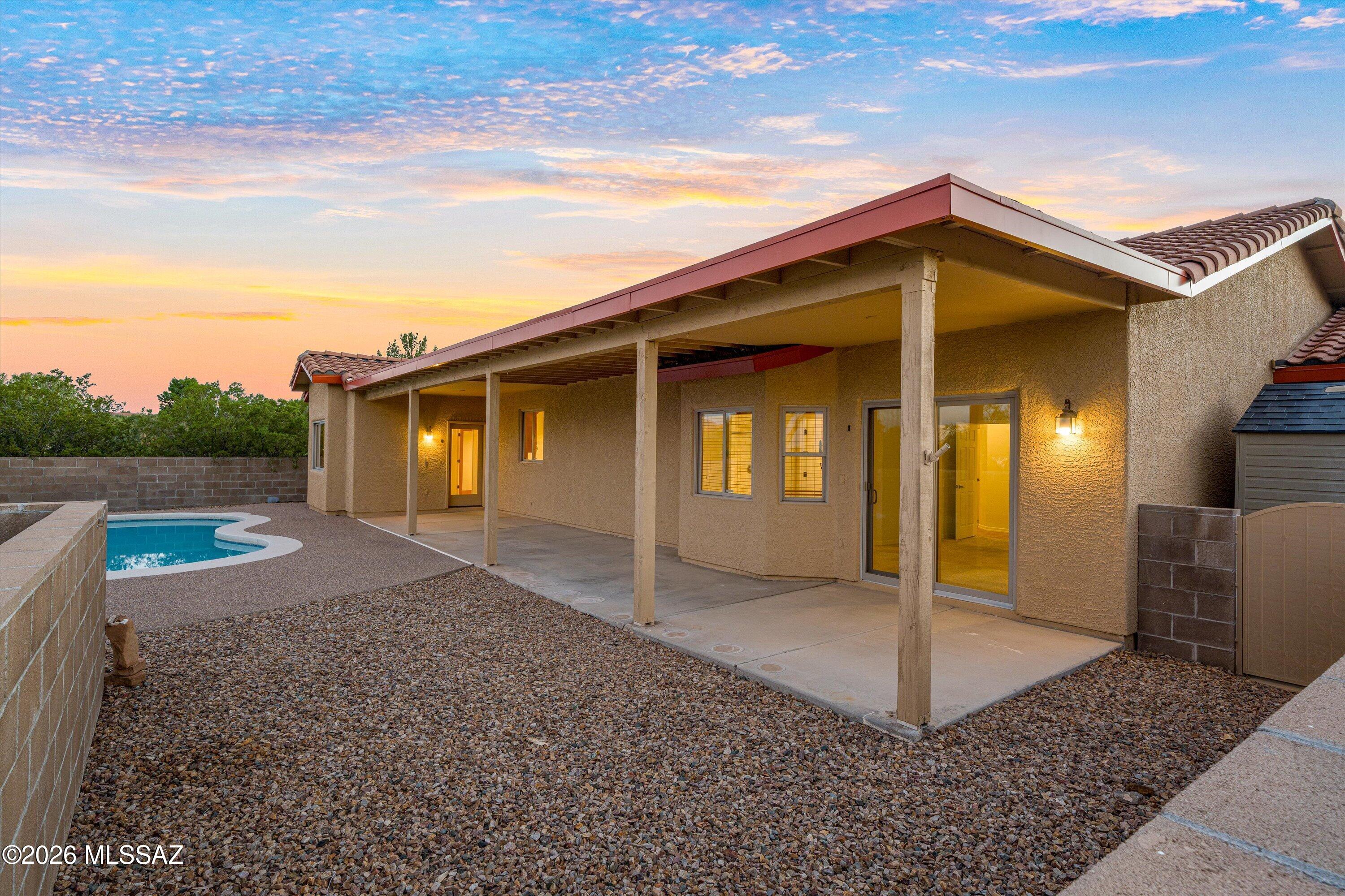 240 Sharon Road Vail, AZ 85641 - Photo 34 of 43 Lovely low maintenance backyard with pool & VIEWS!!!!