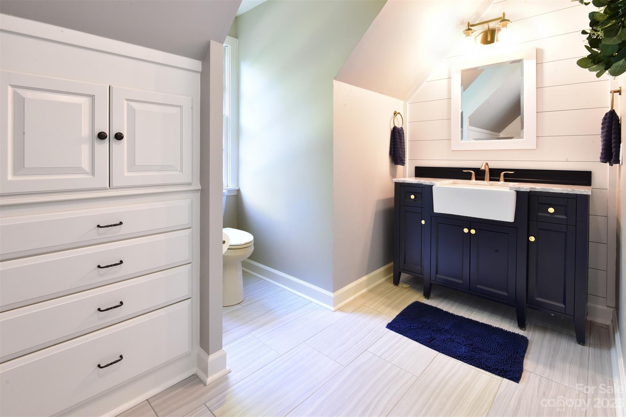 316 Biscoe Road Troy, NC 27371 - Photo 23 of 39 a view of bathroom with a toilet a sink and a mirror