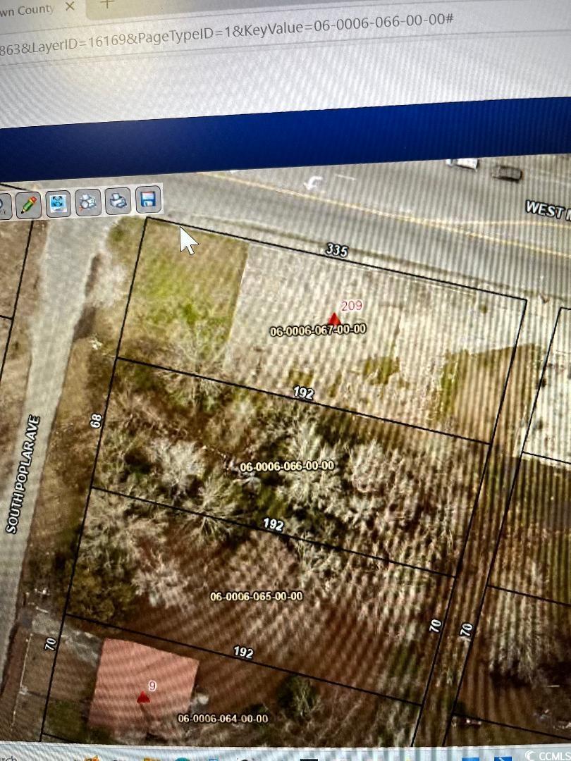 3 South Poplar Avenue Andrews, SC 29510 - Photo 2 of 2 Aerial view of property's location