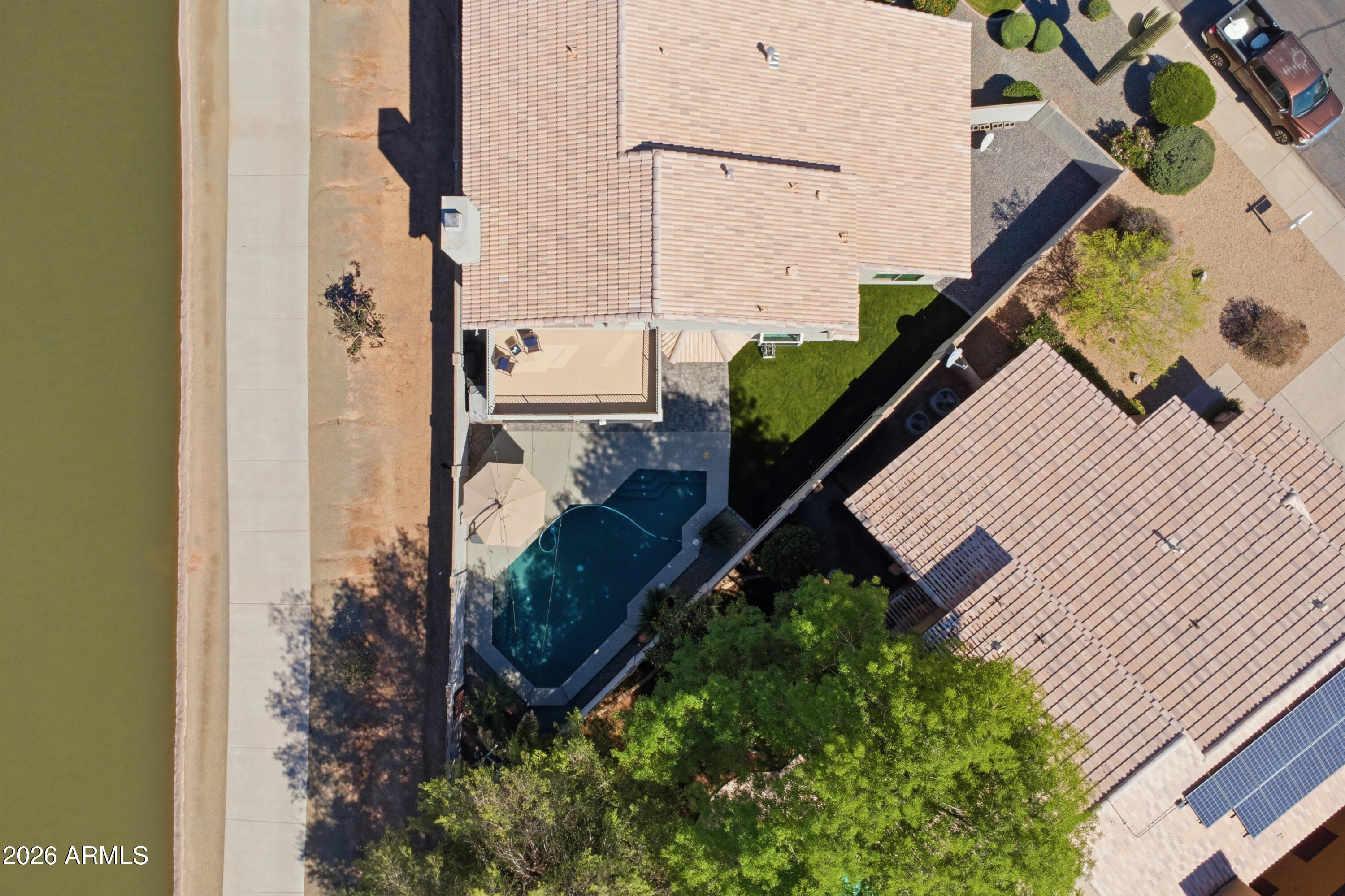 418 South Burk Street Gilbert, AZ 85296 - Photo 78 of 90 an aerial view of residential houses with outdoor space