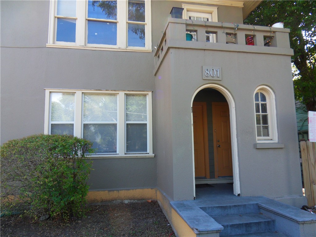 a view of building with front door