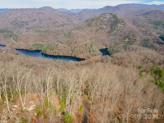 a view of a mountain with an outdoor space