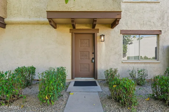 a front view of a house