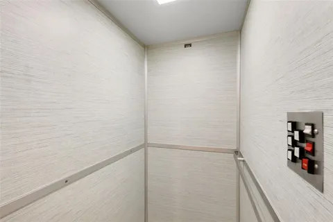 a close up view of a closet