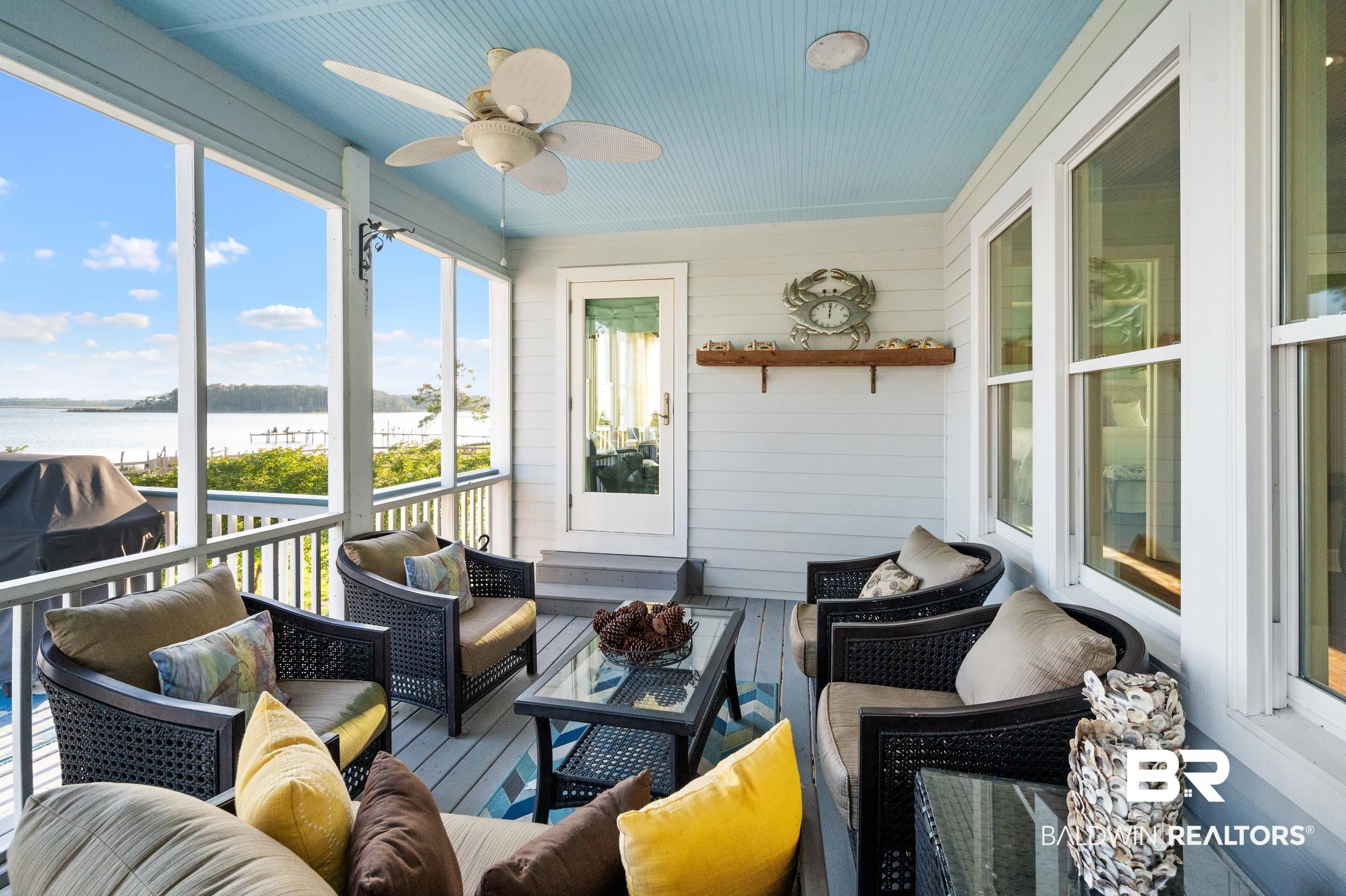 17188 Oyster Bay Road Gulf Shores, AL 36542 - Photo 32 of 47 Screened In Back Porch